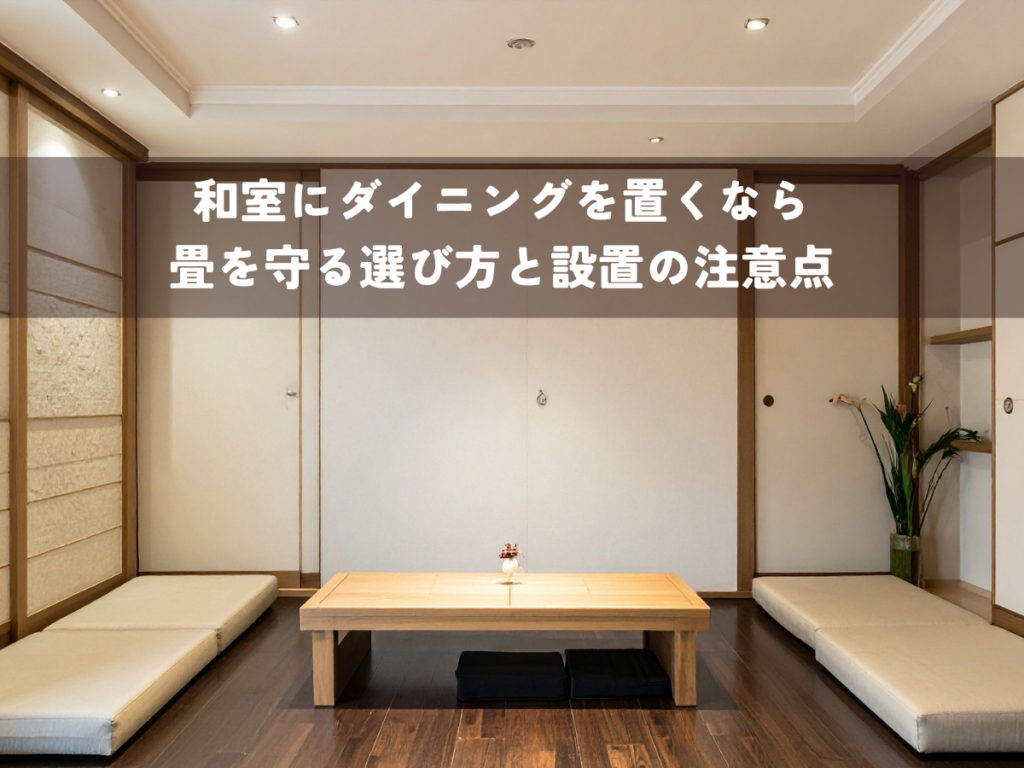 和室にダイニングを置くなら 畳を守る選び方と設置の注意点