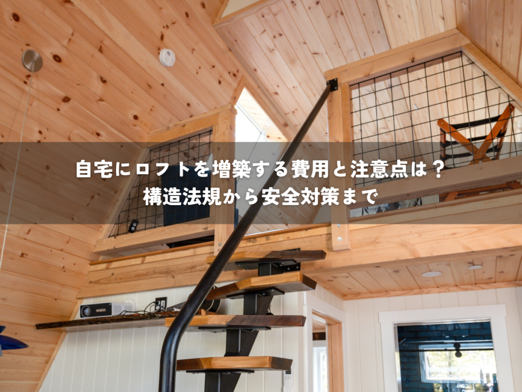 自宅にロフトを増築する費用と注意点は？構造法規から安全対策まで