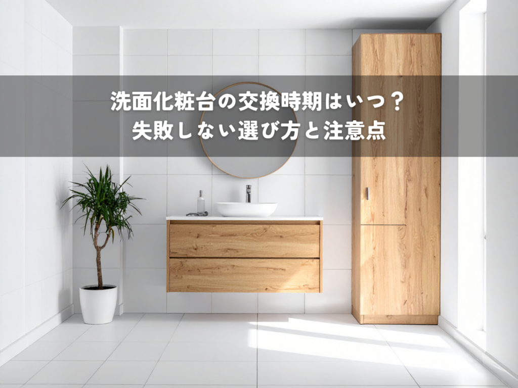 洗面化粧台の交換時期はいつ？失敗しない選び方と注意点