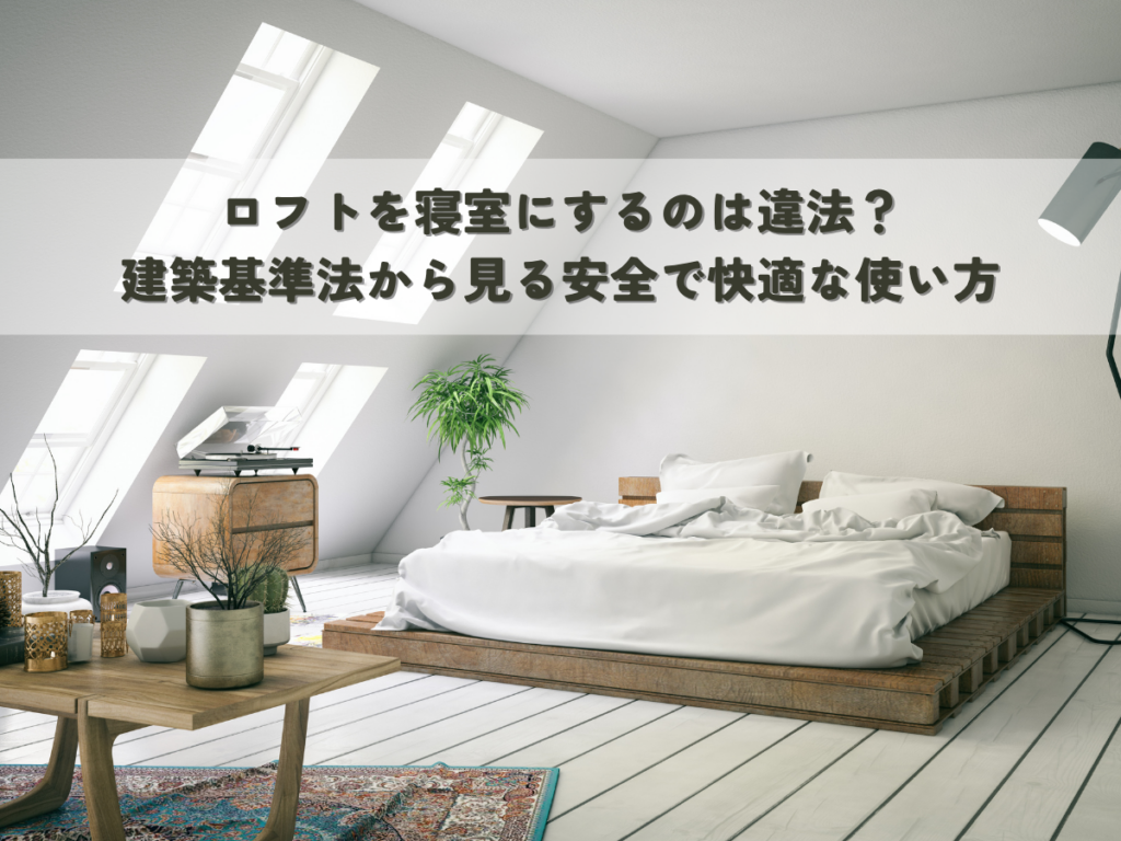 ロフトを寝室にするのは違法？建築基準法から見る安全で快適な使い方