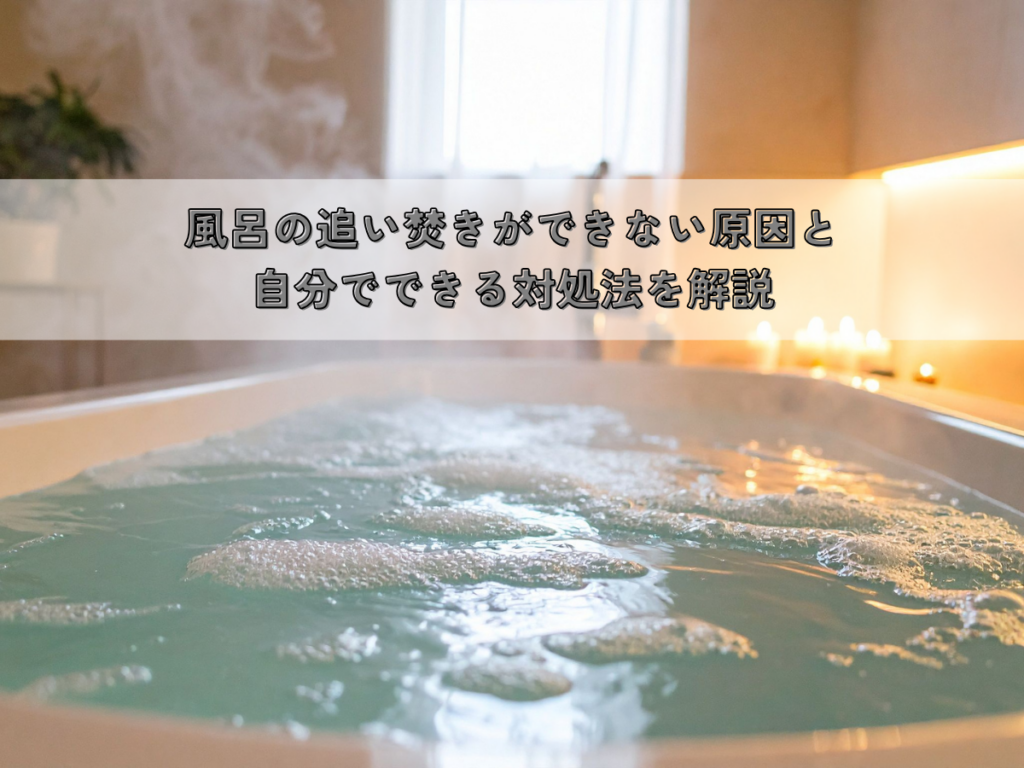 風呂の追い焚きができない原因と自分でできる対処法を解説